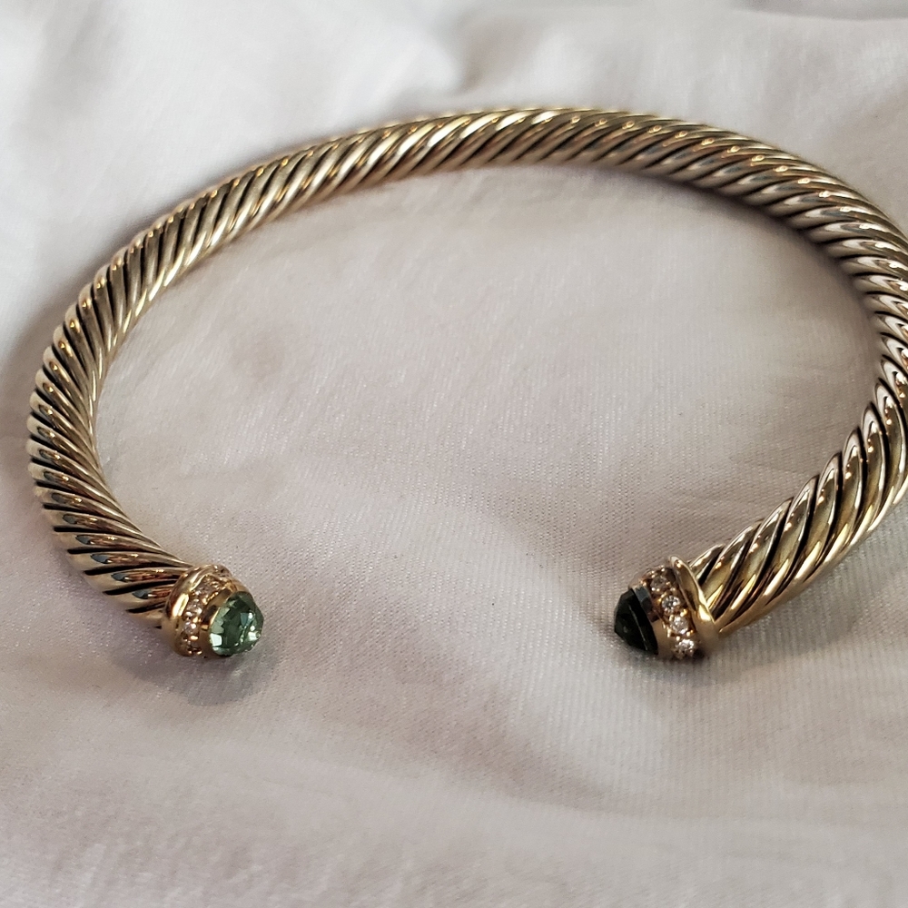 David Yurman Diamond Prasiolite Bracelet
